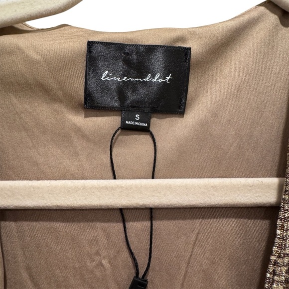 REVOLVE Line & Dot Jordie Mini Dress Shimmer Ruche Drape New Years Eve Gold Sz S - Picture 7 of 14